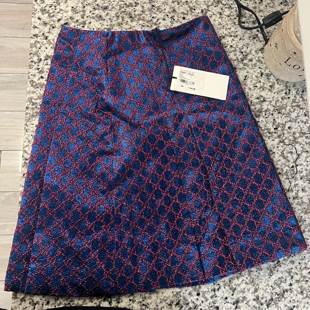 Gucci metallic skirt